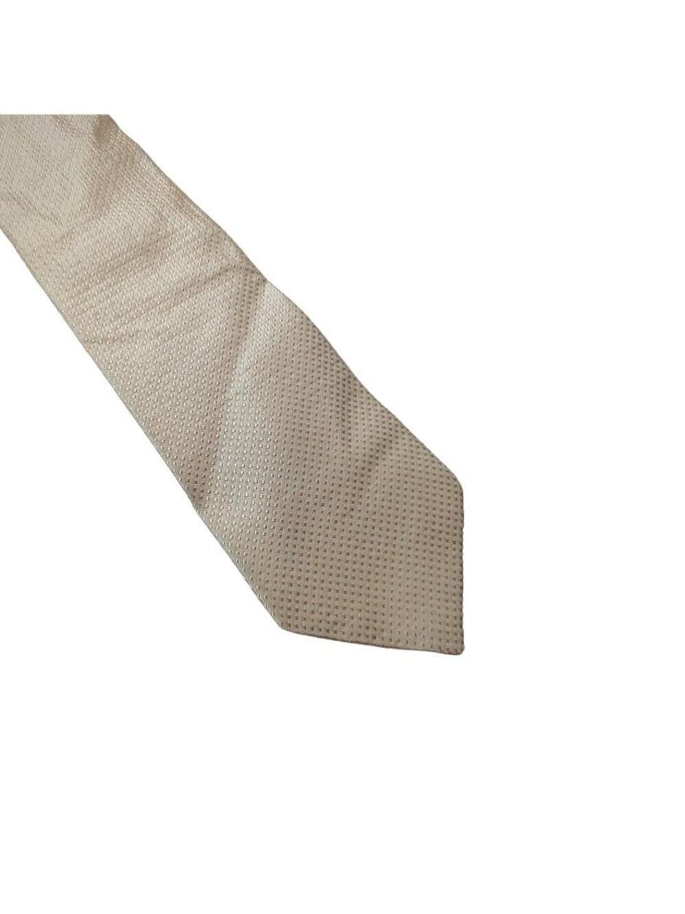 Banana Republic Cream Textured Italian Silk Neck Tie